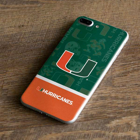 University of Miami U Hurricanes iPhone 8 Plus Skin
