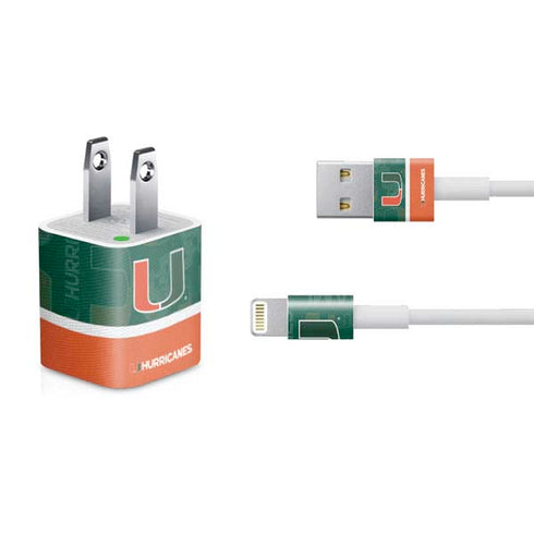 University of Miami U Hurricanes iPhone Charger (5W USB) Skin