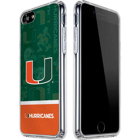 University of Miami U Hurricanes iPhone SE (2nd & 3rd Gen) Clear Case