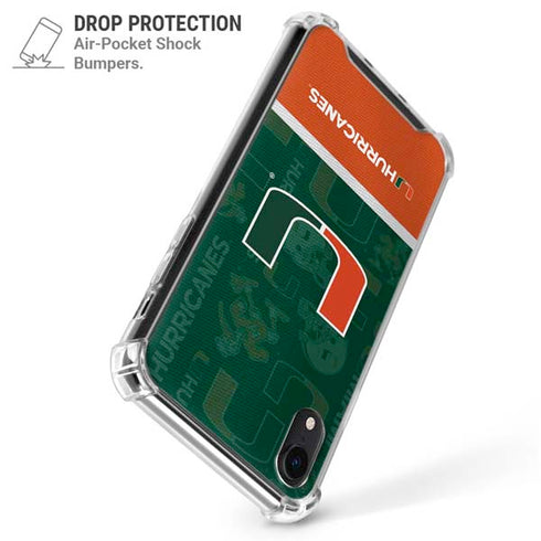 University of Miami U Hurricanes iPhone XR Clear Case