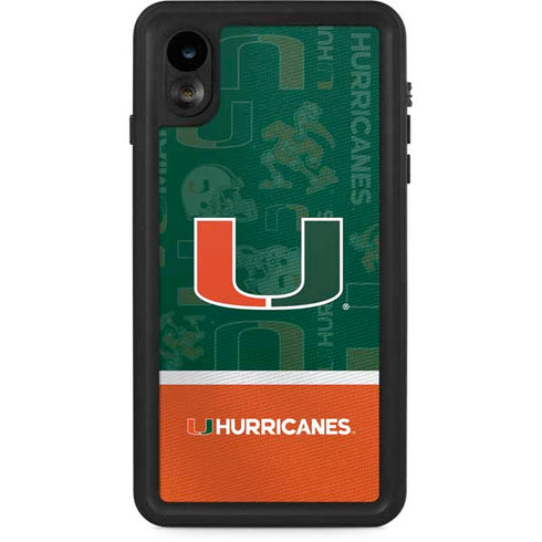 University of Miami U Hurricanes iPhone XR Waterproof Case