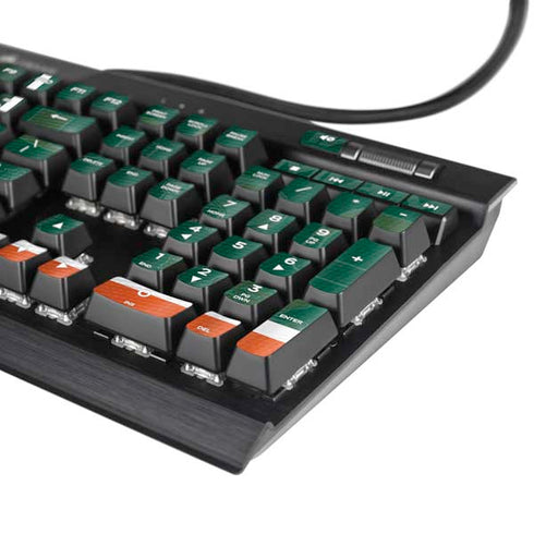 University of Miami U Hurricanes K95 RGB PLATINUM Mechanical Gaming Keyboard Skin