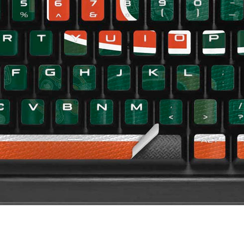University of Miami U Hurricanes K95 RGB PLATINUM Mechanical Gaming Keyboard Skin