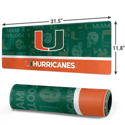 University of Miami U Hurricanes Gaming Mouse Pad