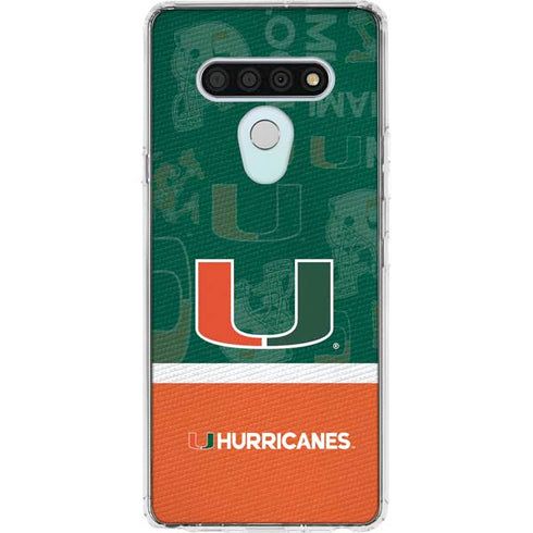 University of Miami U Hurricanes LG Stylo 6 Clear Case