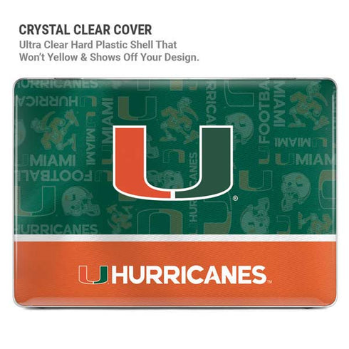 University of Miami U Hurricanes MacBook Pro 14in (2021-24) Case plus Skin