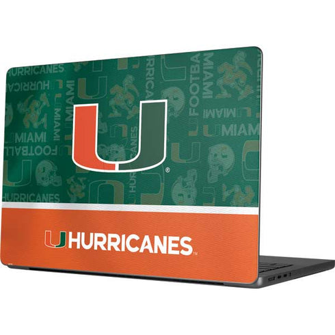 University of Miami U Hurricanes MacBook Pro 14in (2021-24) Skin