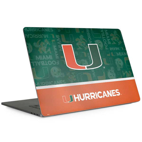 University of Miami U Hurricanes MacBook Skins