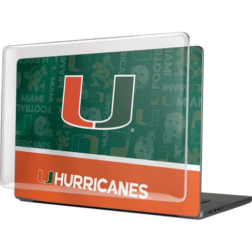 University of Miami U Hurricanes MacBook Pro 16in (2021-25) Case plus Skin