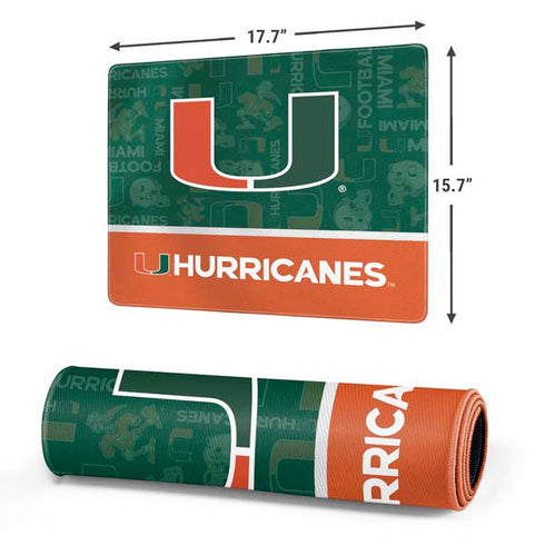 University of Miami U Hurricanes Gaming Mouse Pad