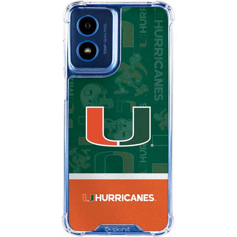 University of Miami U Hurricanes Moto G Play 4G (2024) Clear Case