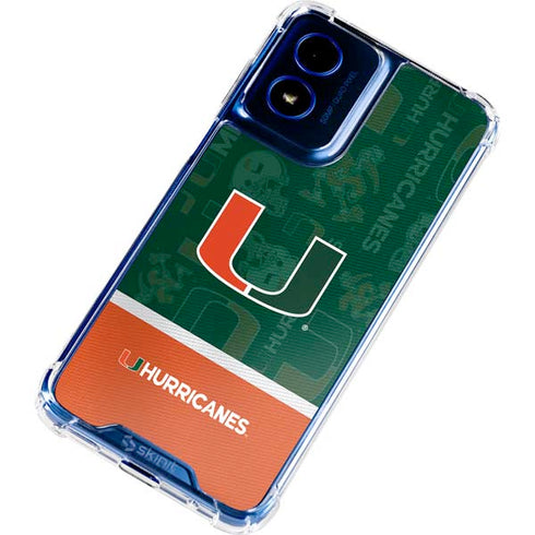 University of Miami U Hurricanes Moto G Play 4G (2024) Clear Case