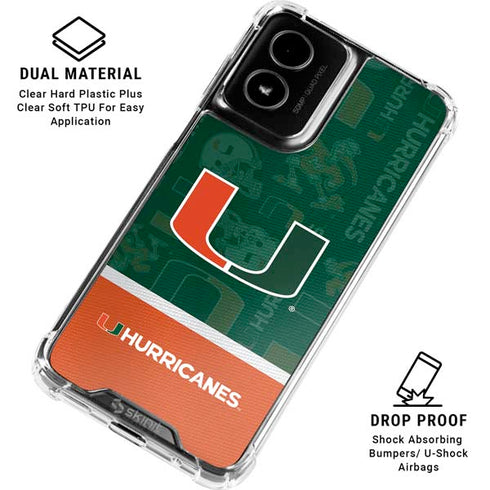 University of Miami U Hurricanes Moto G Power 5G (2024) Clear Case