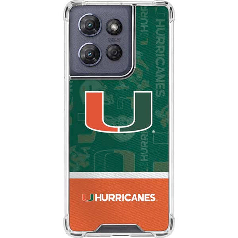 University of Miami U Hurricanes Moto G Stylus 5G (2025) Clear Case