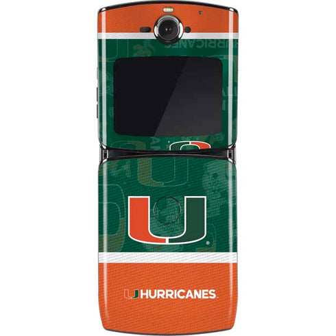 University of Miami U Hurricanes Motorola RAZR Skin