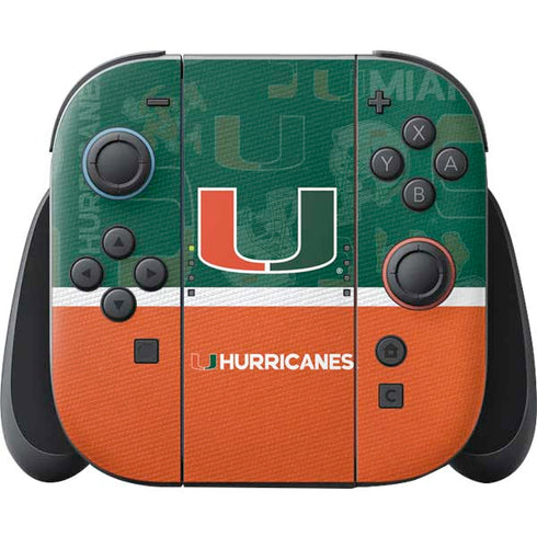 University of Miami U Hurricanes Nintendo Switch 2 (2025) Joy-Con Controller Skin