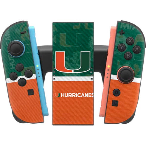University of Miami U Hurricanes Nintendo Switch 2 (2025) Joy-Con Controller Skin