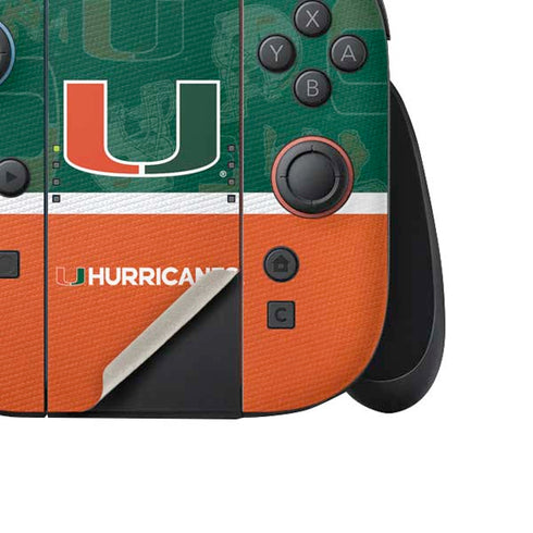 University of Miami U Hurricanes Nintendo Switch 2 (2025) Joy-Con Controller Skin