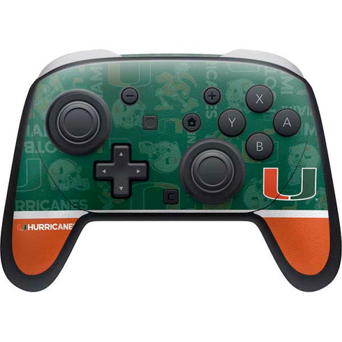 University of Miami U Hurricanes Nintendo Switch 2 (2025) Pro Controller Skin