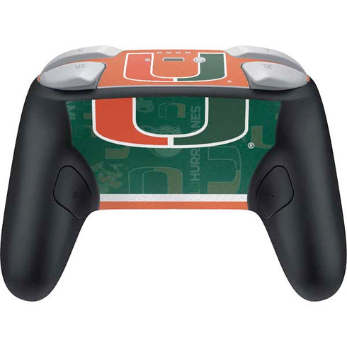 University of Miami U Hurricanes Nintendo Switch 2 (2025) Pro Controller Skin