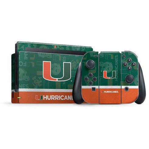 University of Miami U Hurricanes Nintendo Switch Bundle Skin