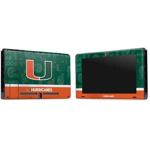 University of Miami U Hurricanes Nintendo Switch Bundle Skin