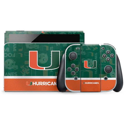 University of Miami U Hurricanes Nintendo Skins