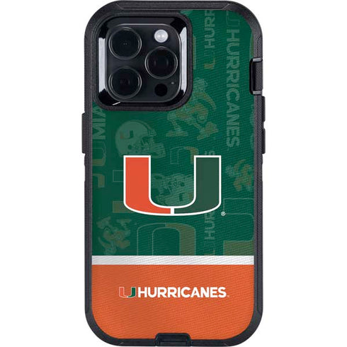 University of Miami U Hurricanes Otterbox Defender iPhone Skin