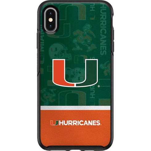 University of Miami U Hurricanes Otterbox Symmetry iPhone Skin