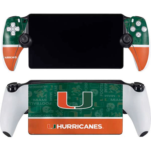 University of Miami U Hurricanes PlayStation Portal Remote Player Skin