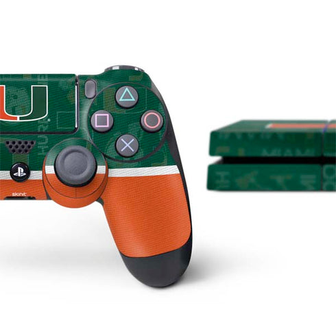 University of Miami U Hurricanes PS4 Console and Controller Bundle Skin