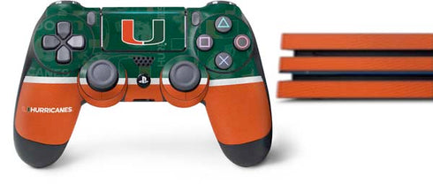 University of Miami U Hurricanes PS4 Pro Bundle Skin