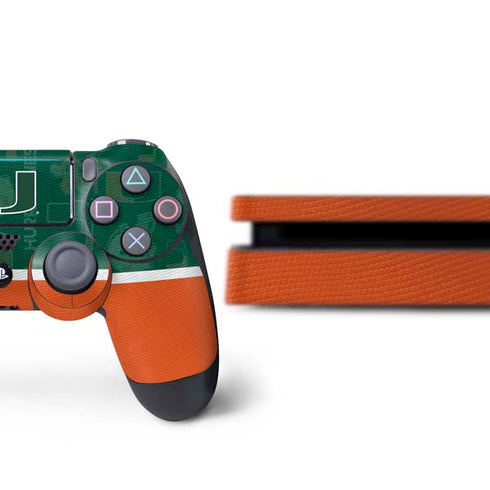 University of Miami U Hurricanes PS4 Slim Bundle Skin