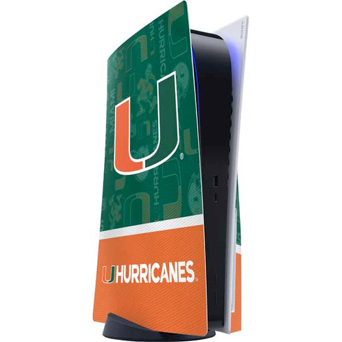 University of Miami U Hurricanes PS5 Console Skin