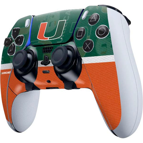 University of Miami U Hurricanes PS5 DualSense Edge Pro Controller Skin