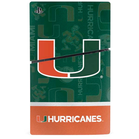 University of Miami U Hurricanes PS5 Slim Digital Edition Bundle Skin
