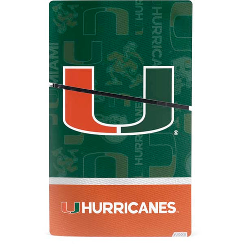 University of Miami U Hurricanes PS5 Slim Digital Edition Bundle Skin