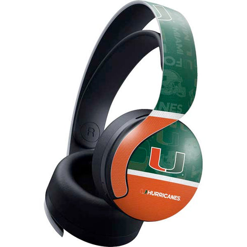 University of Miami U Hurricanes PULSE 3D Wireless Headset for PS5 Skin