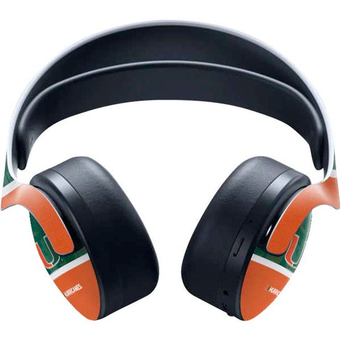 University of Miami U Hurricanes PULSE 3D Wireless Headset for PS5 Skin