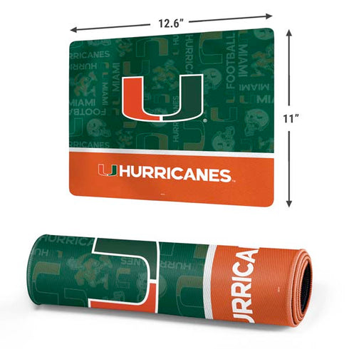 University of Miami U Hurricanes Gaming Mouse Pad