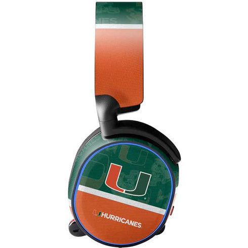 University of Miami U Hurricanes SteelSeries Arctis 3 Skin