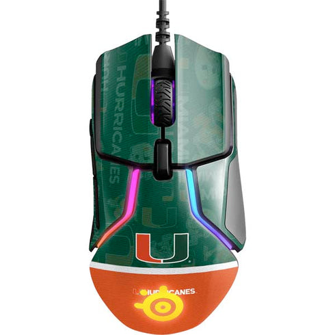 University of Miami U Hurricanes SteelSeries Rival 600 Gaming Mouse Skin