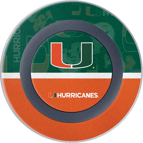 University of Miami U Hurricanes Wireless Charger Skin