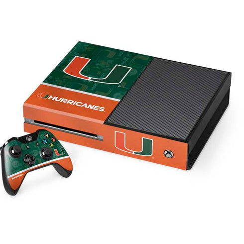 University of Miami U Hurricanes Xbox One Console and Controller Bundle Skin