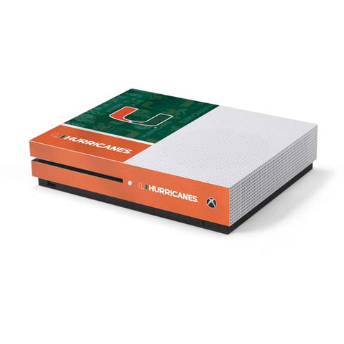 University of Miami U Hurricanes Xbox One S Console Skin