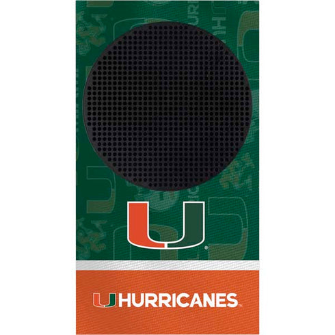 University of Miami U Hurricanes Xbox Series S Console Skin