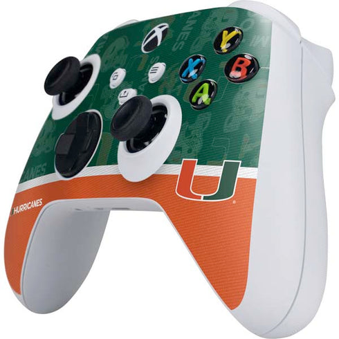University of Miami U Hurricanes Xbox Series S Controller Skin