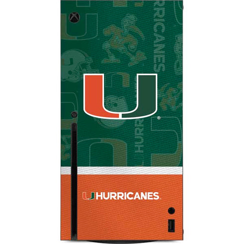 University of Miami U Hurricanes Xbox Series X Console Skin