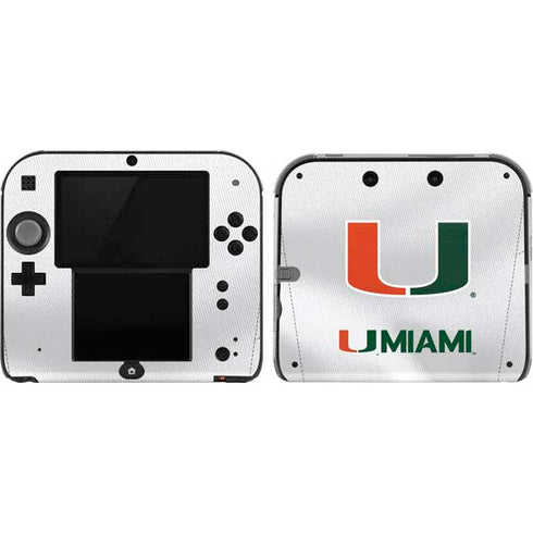 University of Miami White Jersey Nintendo 2DS Skin