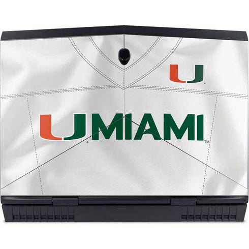 University of Miami White Jersey Dell Alienware Skin
